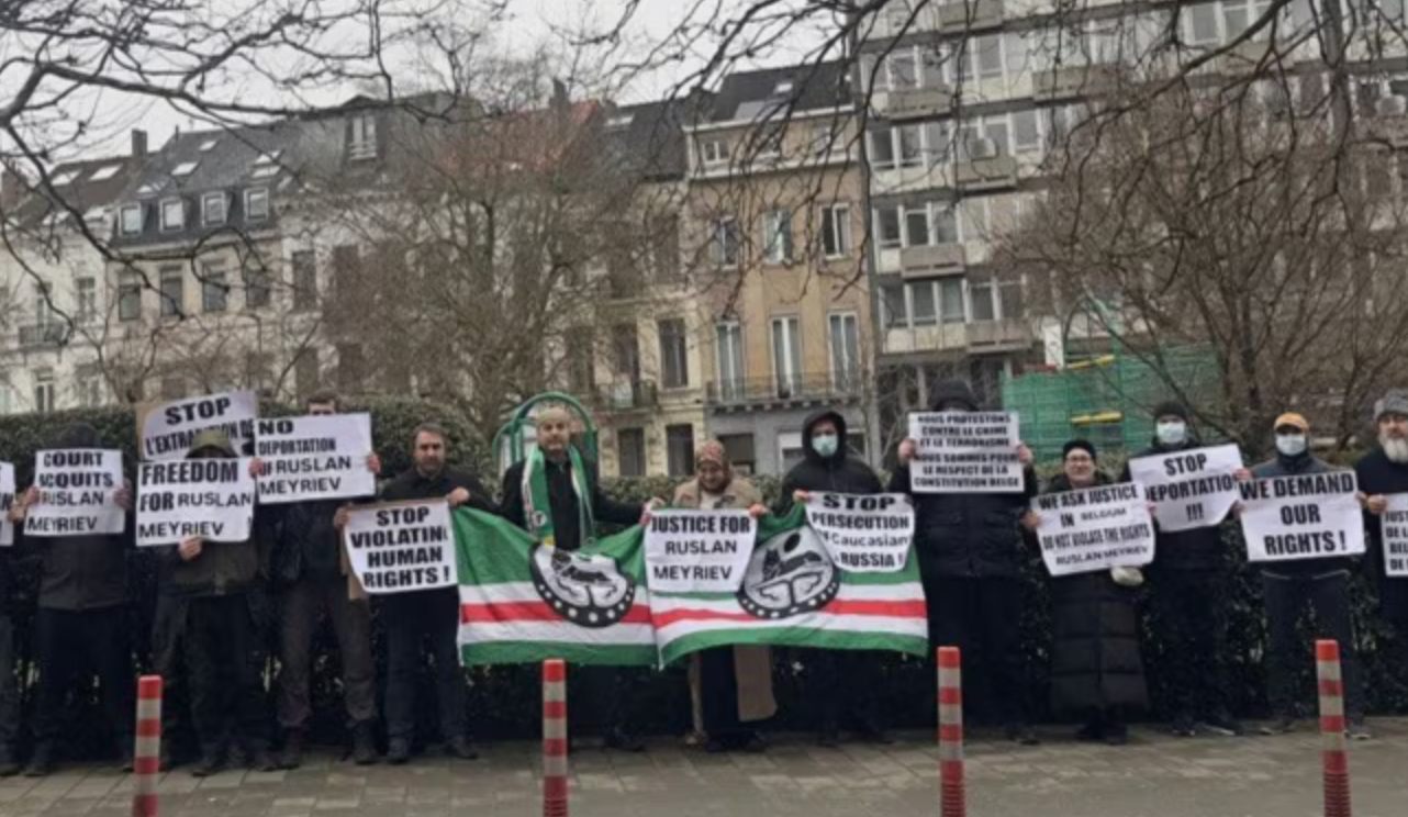 A rally in support of Meyriev in Brussels 8 January 2025. Photo: personal archive.