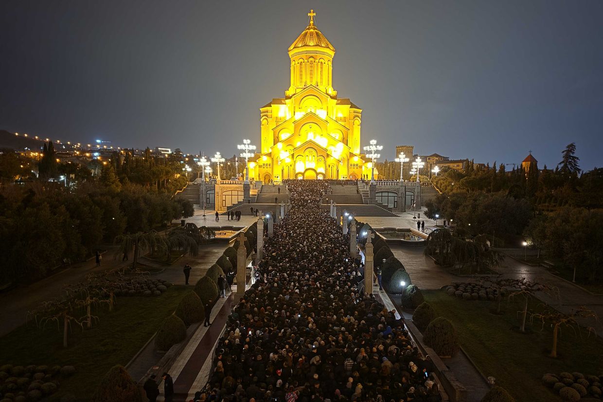 Huge crowds in Tbilisi bid farewell to Patriarch Ilia II