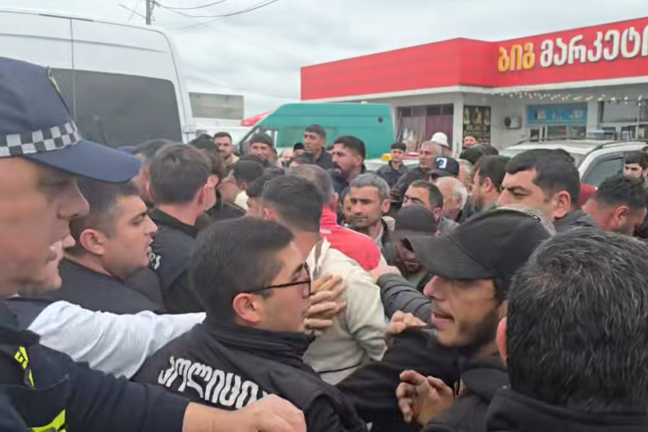 Грузинская полиция кратковременно задержала двоих на протесте фермеров в Марнеули