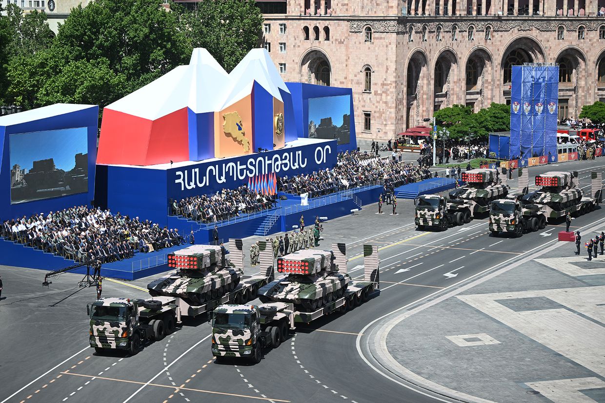 Armenia holds first military parade in a decade ahead of elections