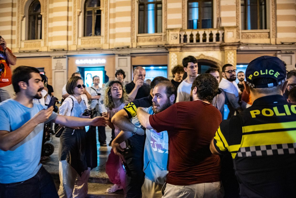 Georgia arrests protesters over posters asking if Ivanishvili is a ‘dick’